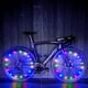 thumbnail image 1 of Luces LED para ruedas de bicicleta Lámpara nocturna para neumáticos de bicicleta en todos los ángulos para máxima seguridad y estilo - 2 luces de colores, 1 of 5