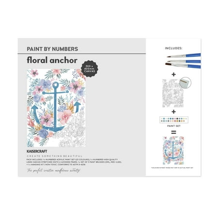 UPC: 0883416172611 | Kaiser Crafts Floral Anchor Paint by Number Kit