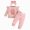 H154-Pink, variant on TOWED22 Baby Girl Toddler Outfits Clothes Long Sleeve Soft Sweatshirt Elastic Waist Pants 2pcs Set for Playground Daily(Pink,3-6 M)