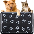 thumbnail image 2 of Dog Bowl mat and Dog Feeding mat, Dog mat for Water Bowl, Absorbent Non-Slip pet Water Bowl mat Quick Drying Dog Food mat cat matt for Food and Water（Black+24.2x16.9in+Rectangular）, 2 of 6