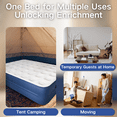 thumbnail image 6 of Luxury Queen Air Mattress with Built-In Battery Pump,Heavy-Duty Waterproof Veltex Surface for Indoor/Outdoor Use,Portable Inflatable Camping Bed & Guest Bed(Blue), 6 of 10