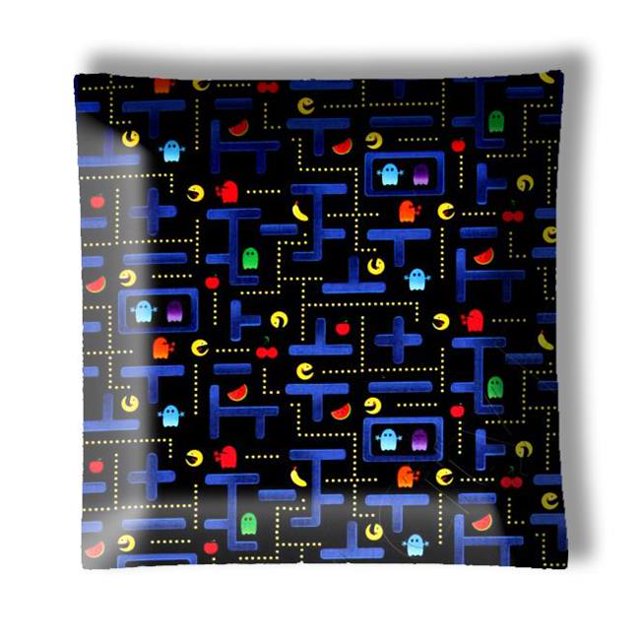 888 Cool Fans L-0001088 12 in. Pixels Pac Man Video Game Square Semi Flush Mount Ceiling Lamp