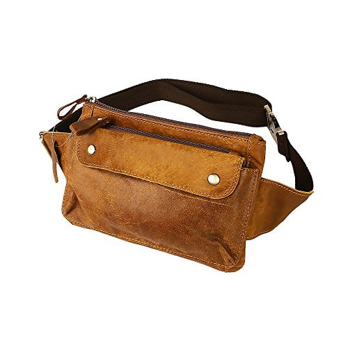 genuine leather waist bag