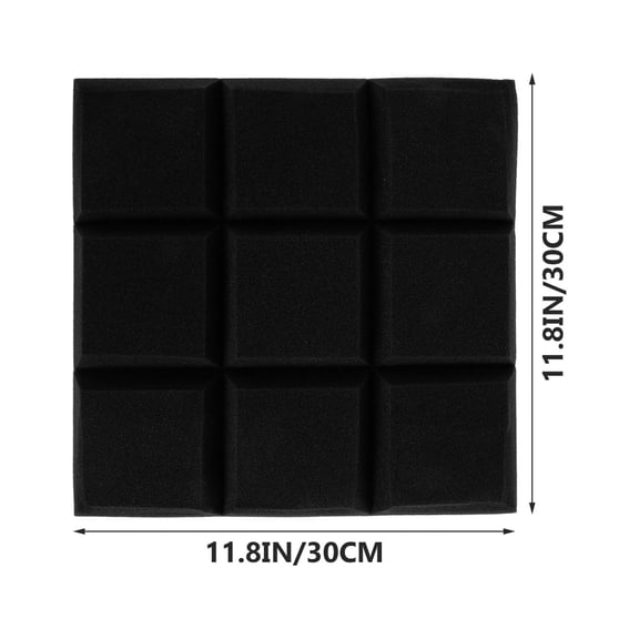 OUNONA Black Sound Absorbing Panel 4pcs Sponge for Home Studio Wall