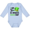 thumbnail image 3 of Inktastic My 1st St. Patrick's Day Green Top Hat and Clovers Boys or Girls Long Sleeve Baby Bodysuit, 3 of 5