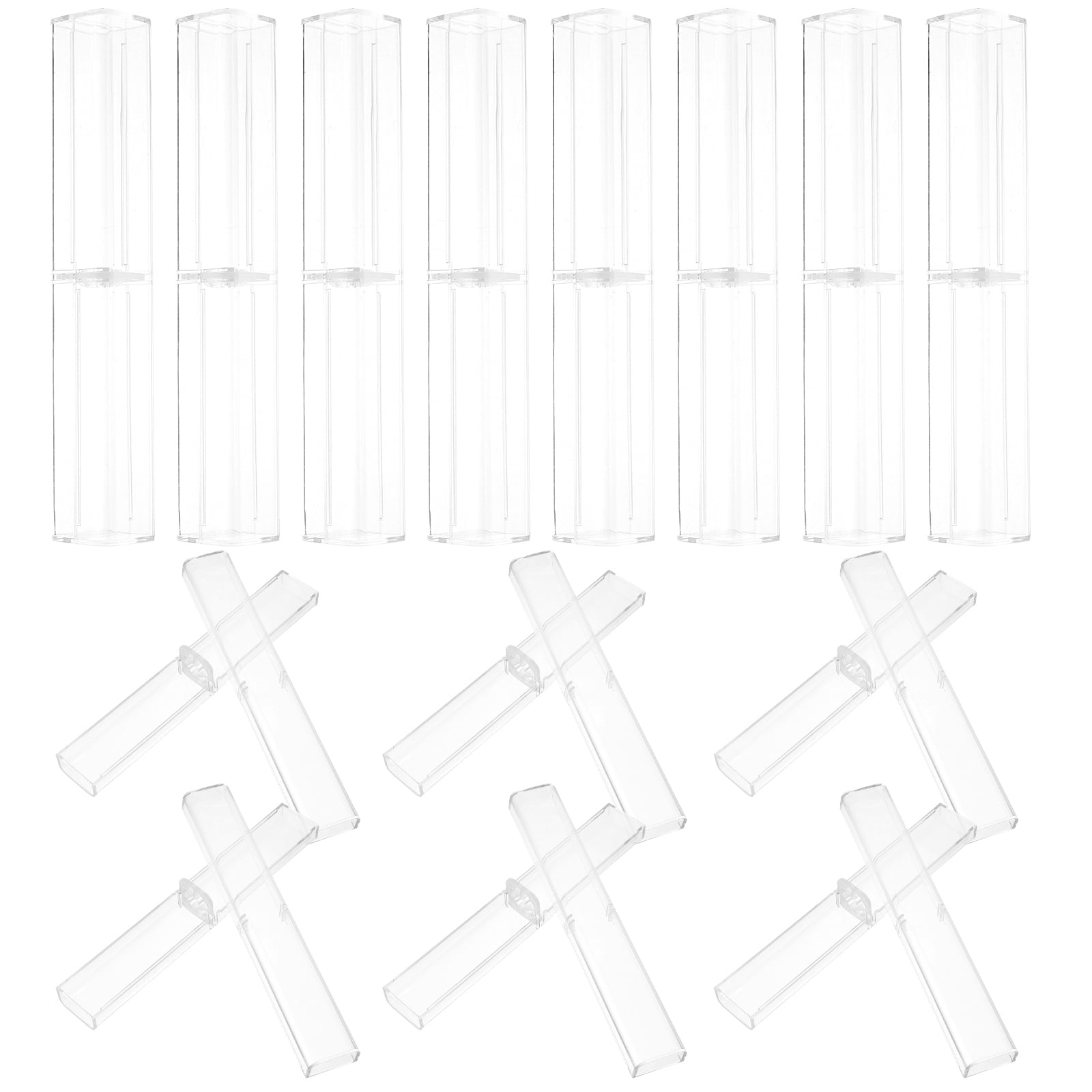 WHAMVOX  25 Pcs Pen Storage Case Tube Empty Clear Pencil Boxes Small
