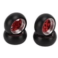thumbnail image 4 of Paquete de 4 neumáticos de deriva de alta durabilidad con excelente amortiguación para una fácil instalación Neumáticos para automóvil RC 1/28 rojos, 4 of 8