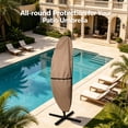 thumbnail image 4 of MISSMILE Patio Parasol 600D Waterproof Outdoor Offset Banana Style Umbrella Cover - Fits Cantilever Offset Umbrella 7.5-11.5 Feet, 4 of 7