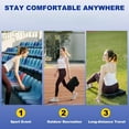 thumbnail image 7 of 2 Pcs Stadium Seat Cushions, Portable Outdoor Seat Cushions with Waterproof Cover, Black, 7 of 7