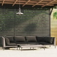 thumbnail image 1 of vidaXL 7 Piece Garden Lounge Set with Cushions Poly Rattan Dark Grey, 1 of 5