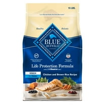 Blue Buffalo Life Protection Formula Senior Dry Dog Food, Chicken & Brown Rice, 15lbs.