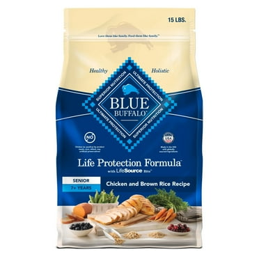 Blue Buffalo Life Protection Formula Senior Dry Dog Food, Chicken & Brown Rice, 15lbs.