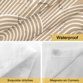 thumbnail image 4 of No Hook Khaki Boho Shower Curtain with Snap in Liner Set, Middle Century Modern Abstract Art Waterproof Fabric Bathroom Curtains with See Through Top Window, Hotel Style Modern 66 x 72 Inch, 4 of 9