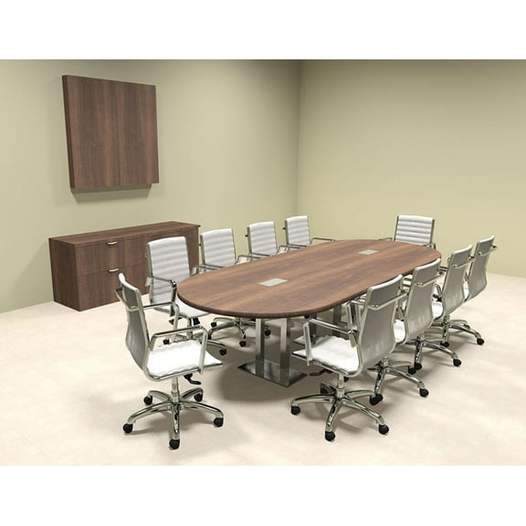 Modern Racetrack Steel Leg 10' Feet Conference Table, #OF-CON-CM2