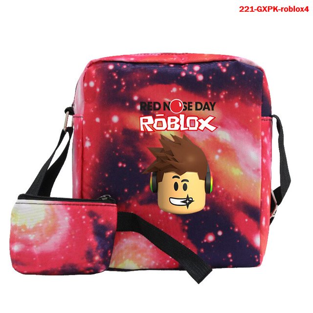 Bolsa de almacenamiento portátil con cremallera para estudiantes, bolso de hombro informal con estampado de patrón Roblox periférico de juego, monedero pequeño, regalo 3