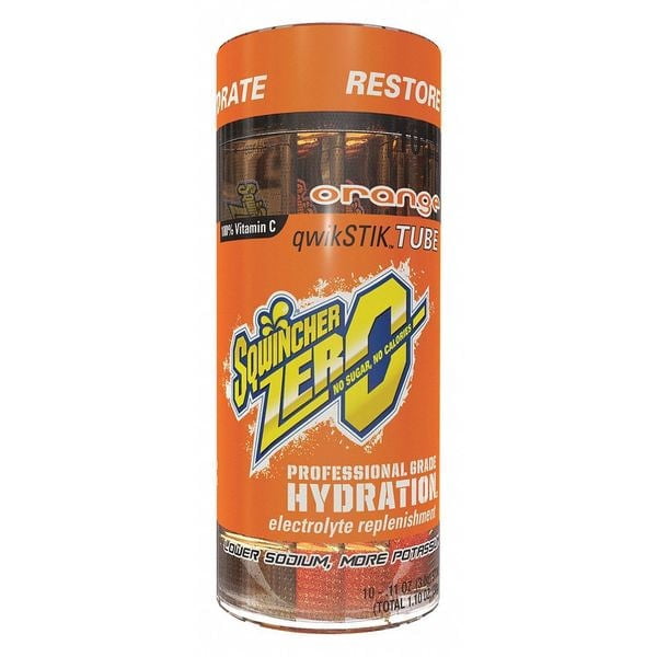 Sqwincher ZERO Qwik Stik -Sugar Free Electrolyte Powdered Beverage Mix, Orange