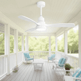 thumbnail image 2 of 48 Inch Indoor Wood Ceiling Fan With Light 3 Solid Wood Blades Remote Control Reversible DC Motor For Living Room, 2 of 7
