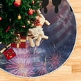 thumbnail image 5 of FMSHPON American Flag Tree Skirt Independence Day Xmas Christmas Tree Skirt Stand Mat for Holiday Party Decoration Indoor Outdoor 48 inches, 5 of 6