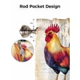 thumbnail image 5 of Rooster Valances for Windows Retro Chicken Farm Animal Rustic Country Kitchen Valance Curtain Rod Pocket Small Curtains for Cafe Bathroom Laundry Basement 42" x 12", 5 of 8