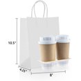 thumbnail image 2 of Qucyy 25Pcs Gift Bags 8x4.25x10.5 Inch Medium Kraft Paper Bags with Handles Bulk, Shopping Bags, Party Bags, Retail Bags, Merchandise Bags, Favor Bags, 2 of 4