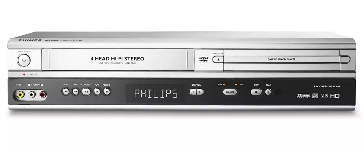 Philips DVP3050V (New) DVD/VCR Combo comes with Remote, Manual and