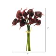thumbnail image 3 of Vickerman 14'' Artificial Burgundy Calla Lily Bundle Featuring 8 Beautiful Blooms, 3 of 3