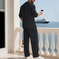thumbnail image 6 of Men Casual Pullover Hooded Tracksuit 2 Piece Jogger Set, Elastic Waist Sweatpants and Long Sleeve Top, Mens Sportswear for Daily, Gym, Outdoor and Casual, 6 of 7