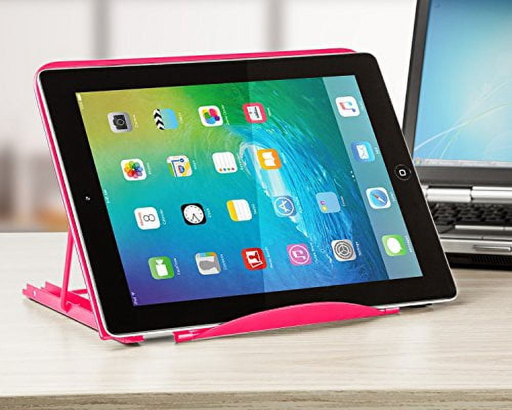 Halter Mesh Laptop Stand for Laptop / Notebook / iPad / Tablet Adjustable, Ventilated (Pink)