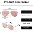 thumbnail image 3 of LAICAIW Aviator Sunglasses for Women Classic Oversized Sun Glasses UV400 Protection, 3 of 7