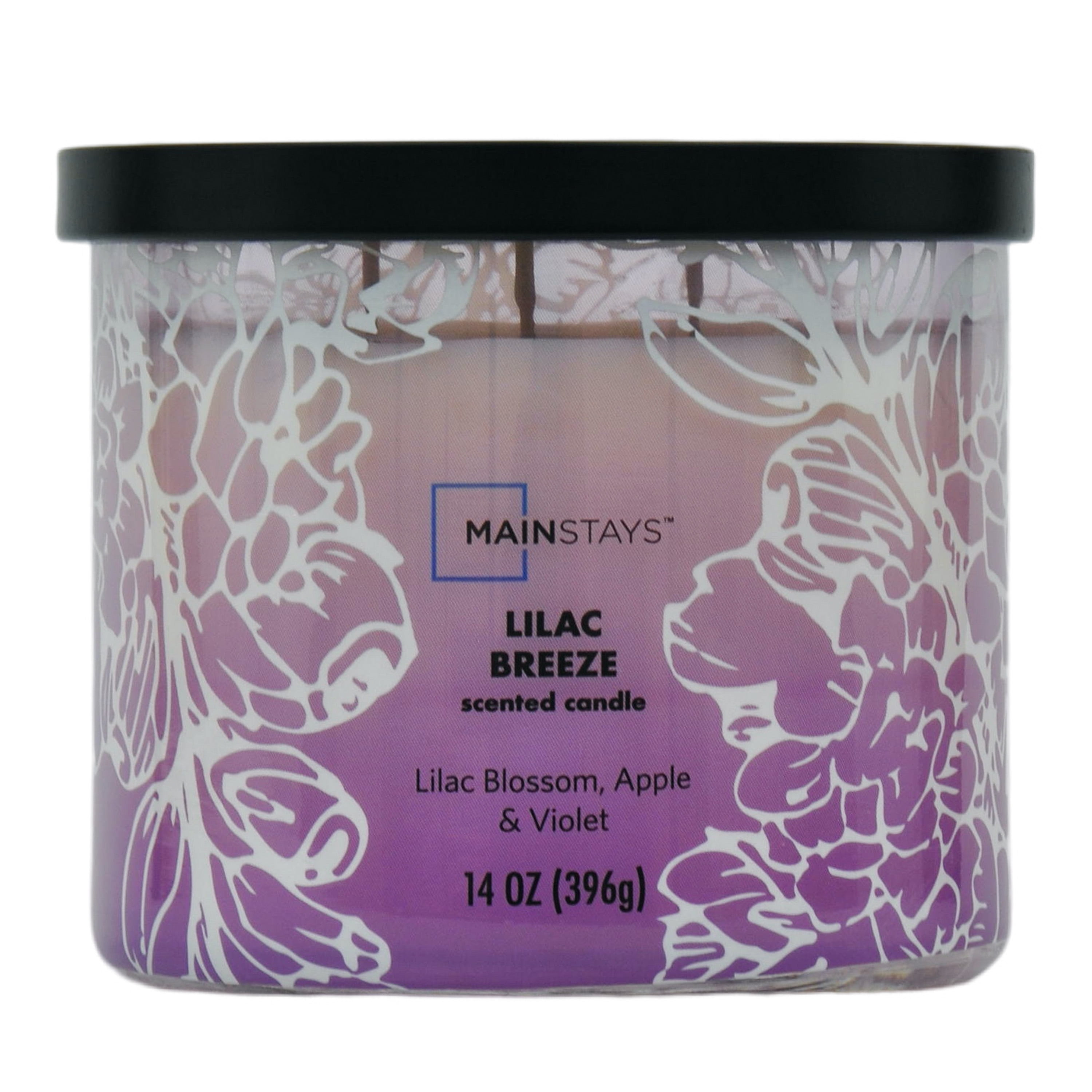 Mainstays 3Wick Ombre Wrap Lilac Breeze Candle, 14Ounce