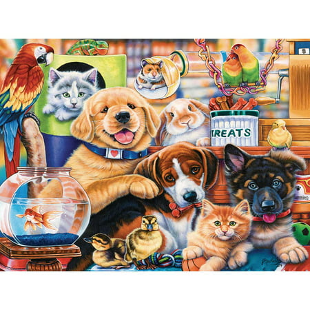 MasterPieces Playful Paws Home Wanted - Dogs & Cats Large 300 Piece EZ Grip Jigsaw Puzzle by Jenny