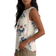 thumbnail image 6 of Fewfanhot Women's Tops, Tees & Blouses 4th of July Tank Top Patriotic American Flag Sleeveless Pleated Front Loose Top, 6 of 6