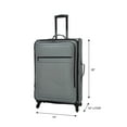 thumbnail image 3 of Protégé 2 Piece Softside Luggage Set Includes 28-inch Checked and 20-inch Carry-on, with 360 Spinner Wheels and Organizer Pockets, Wild Sage, 3 of 20