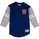 thumbnail image 1 of Mitchell & Ness Mens Washington Senators Henley Shirt navy L, 1 of 1