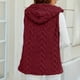 thumbnail image 5 of Chaquetas y abrigos casuales sin mangas con capucha para mujer, blusa lisa sin mangas con capucha, abrigo, chaqueta, tops de poliéster para mujer, 5 of 8