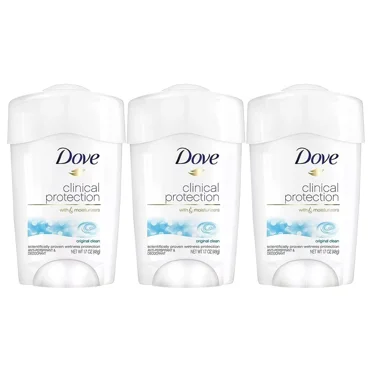 3 PK Dove Clinical Protection Antiperspirant Deodorant 1.7oz