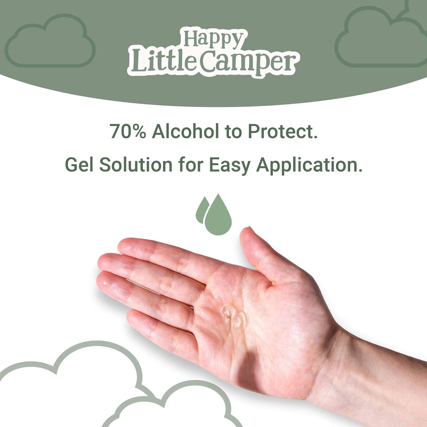 Happy Little Camper Hand Sanitizer with Lemon Zest Scent -  8 Fl oz - 24 Bottles