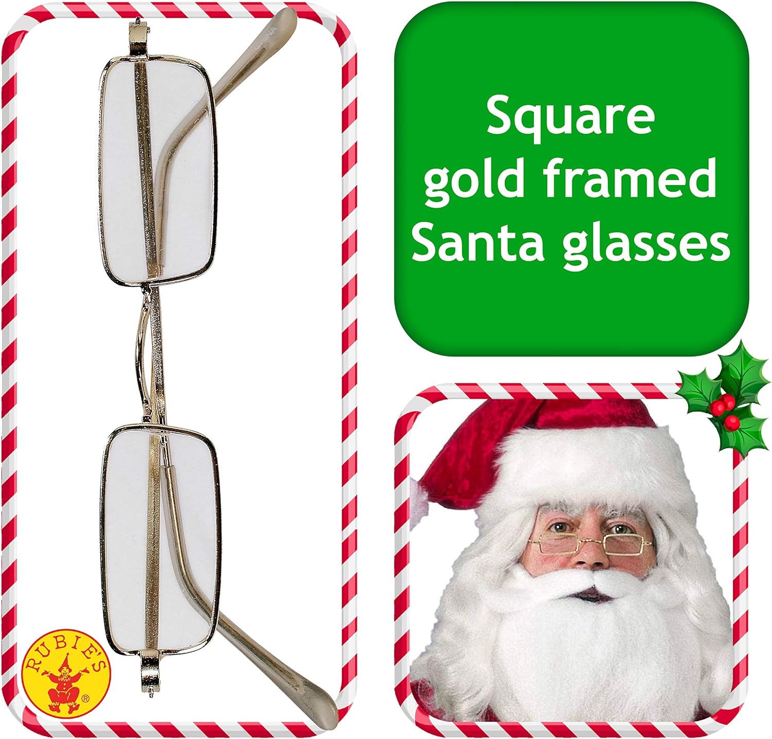 Square Santa Glasses Costume Accessory - image 2 of 4
