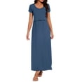 thumbnail image 2 of Women's Split Maternity Long Dresses Nursing Dresses for Breastfeeding, 2 of 5