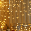 Butterfly 96 LED Fairy String Curtain Lights Christmas Party Wedding Decor Lamp