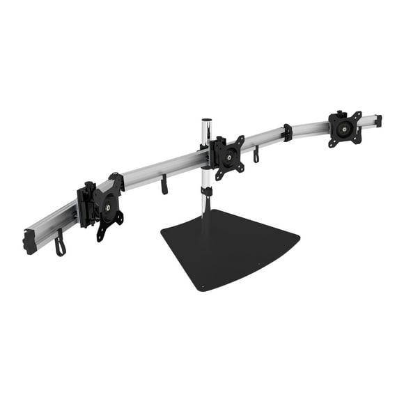 SIIG Premium Aluminum Triple Monitor Stand - 13" to 27" - Mounting kit - for 3 monitors - screen size: 13"-27" - desk-mountable
