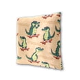 thumbnail image 3 of Cartoon Crocodiles Play Skateboard Throw Pillow Covers Pillowcases 16 x 16 Inch Home Decor 2 Packs for Bedroom Sofa, 3 of 6