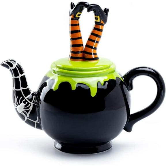 Potter's Studio Halloween Witch's Cauldron Teapot 36oz