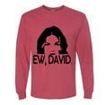 thumbnail image 2 of Ew David Funny Schitt's TV Quote Fan Gift Pop Culture Mens Long Sleeve Shirt, Vintage Heather Red, 3XL, 2 of 3