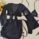 thumbnail image 4 of Traje de baño de 2 piezas para mujer, trajes de baño para mujer, traje de baño de mujer con abertura, cintura alta, color liso, bikini conservador y a la moda, traje de baño de nailon para mujer, 4 of 7
