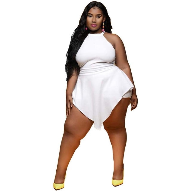 HOTGIRL Womens Plus Size Jumpsuits Rompers Casual Outfit Shorts Skirts for Club Party Beach