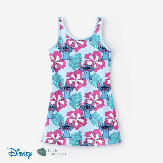 Disney Robe Sans Manches à Imprimé Intégral Personnage Style Hawaïen pour Tout-Petites/enfants Filles 1 Pce NaiaTM