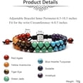 thumbnail image 4 of Chakra Bracelet 7 Chakras Healing Crystals Bracelet Yoga Stone Beads Bracelets Meditation Relax Anxiety Bangle for Womens Mens, 4 of 5