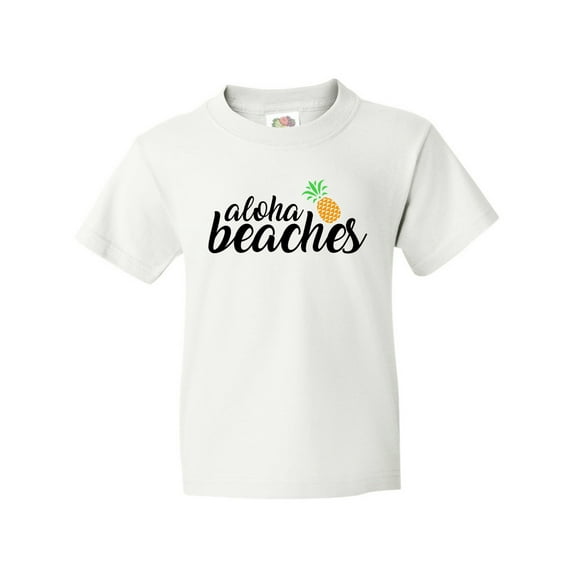 Inktastic Hawaiian Pineapple Aloha Beaches Youth T-Shirt