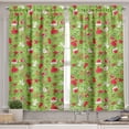 thumbnail image 2 of Ambesonne Christmas Valance & Curtain, Xmas, 55"x24", Apple Green Red, 2 of 6